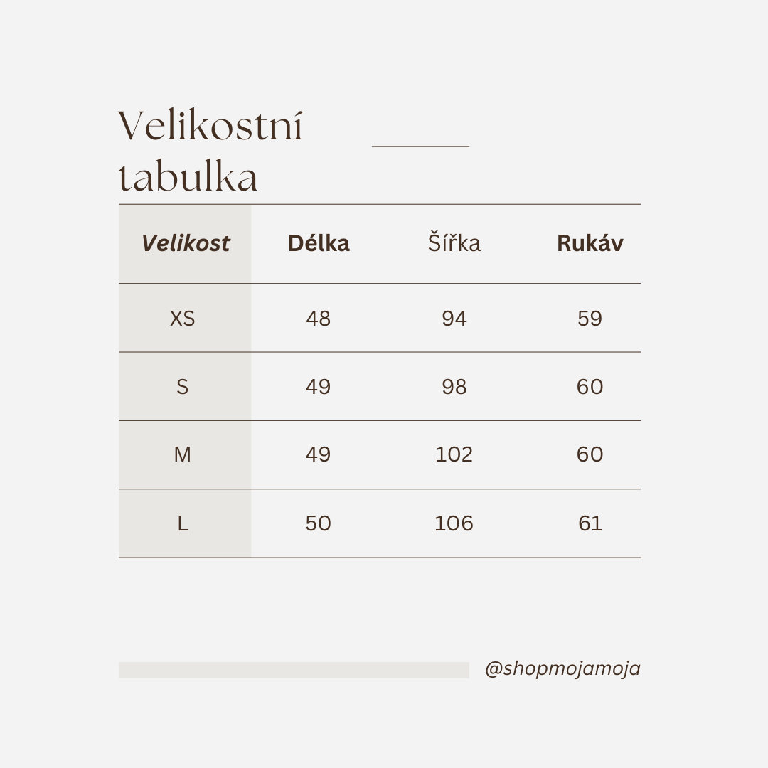 GSBeige Clean Size Chart Instagram Post